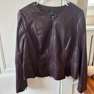 Worthington Women's Deep Purple Leather Jacket